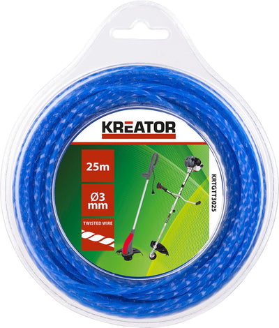Kreator - jardin - krtgtt3025 - fil coupe-bordure - torsadé 3mm 25m