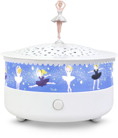 Ballerine projecteur d'étoiles Trousselier avec capteur de musique et de cris – ciel étoilé enchanteur pour votre tout-petit, arrêt automatique et câble USB inclus