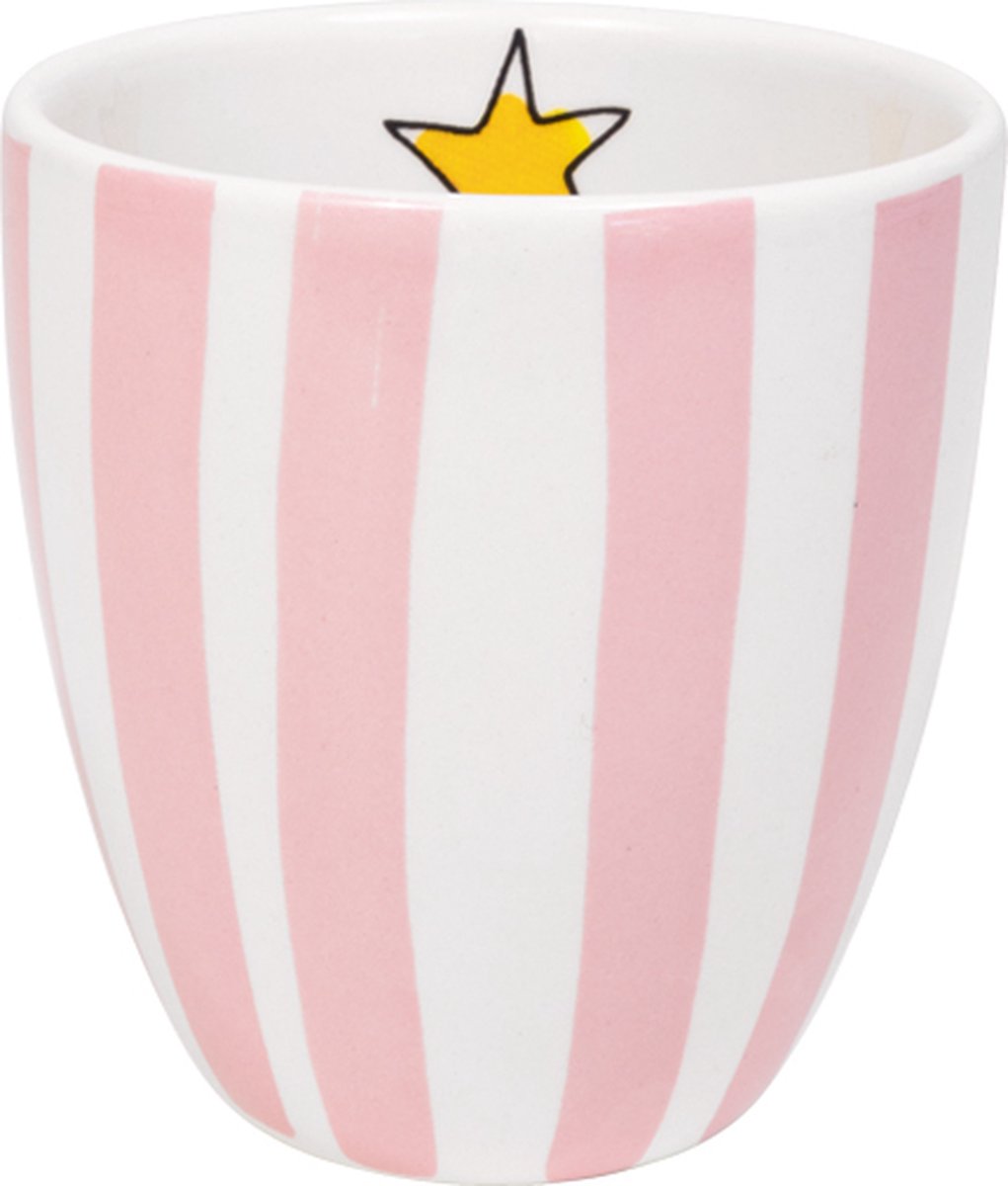 Blond Amsterdam, juste rattrapage, mini mug rayure rose sans oreille, 0,2l