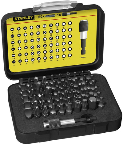 Stanley jeu d'embouts pour outils à main expert pro 1 4 - porte-embouts (61 pièces) - 1-13-902