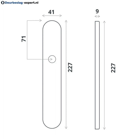 Impresso Watton inox brossé sur bouclier ovale PC55