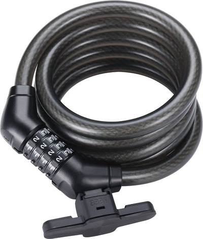 Câble antivol codeguard Bbb cycling - antivol de vélo avec code réglable - longueur : 180 cm - épaisseur : 15 mm - câble antivol pour vélo de ville, vélo de course, VTT - bbl-102b