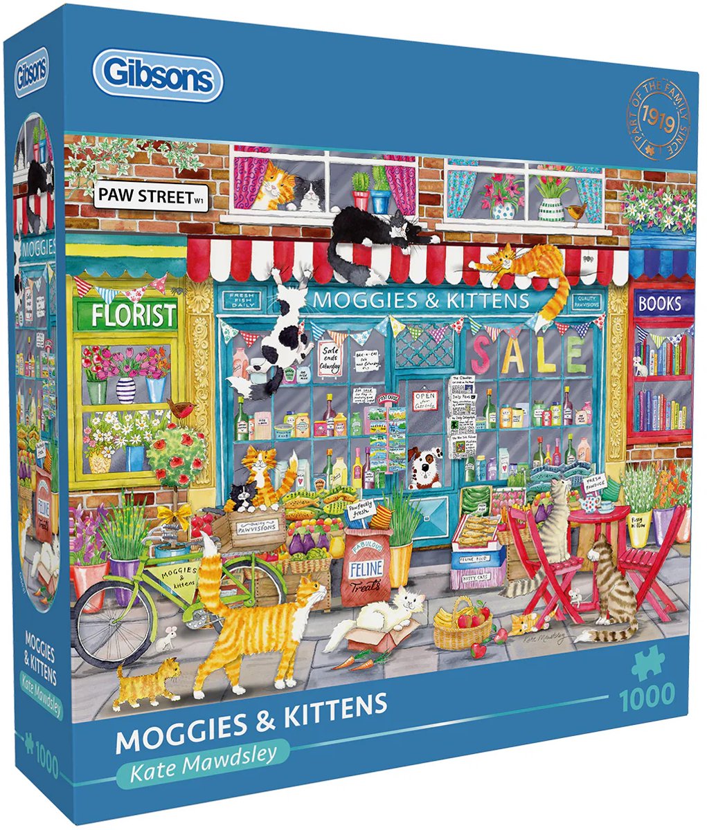 Gibsons - chatons moggies (par Kate Mawdsley) - 1000 pièces 68×49cm (l×h) - puzzle pour adultes