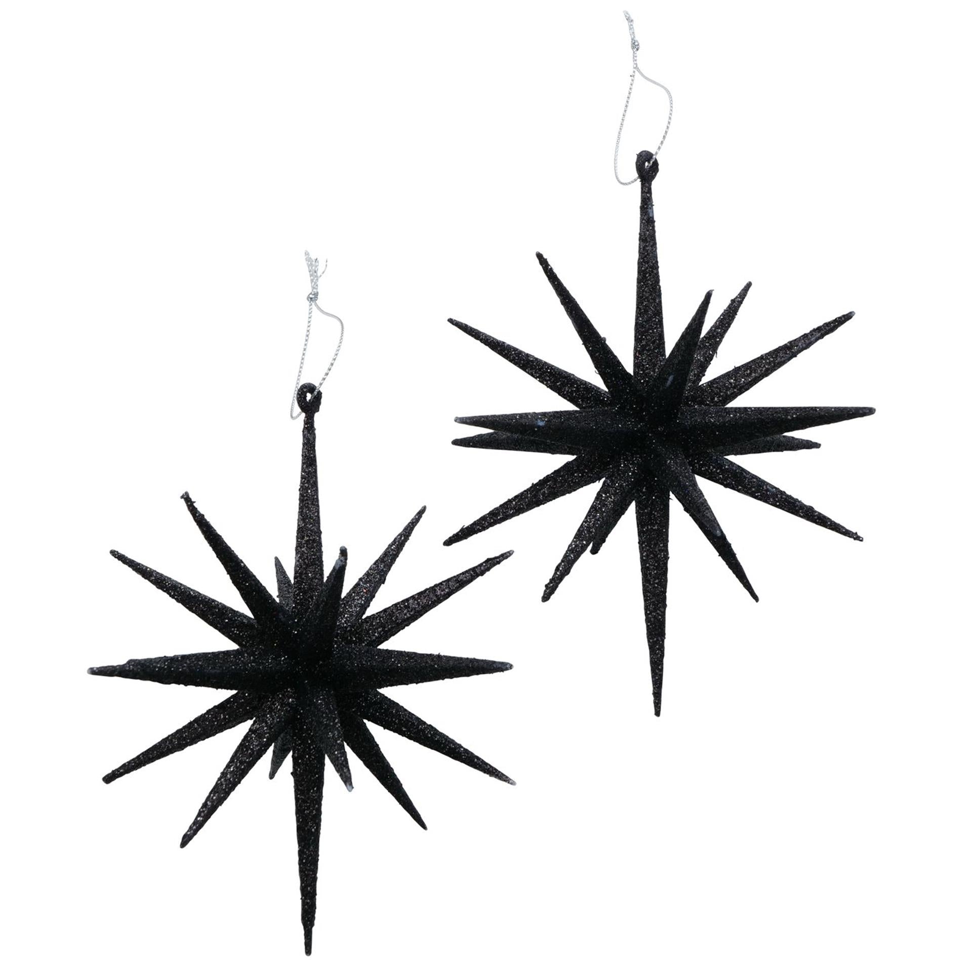 Boltze home déco suspension étoile h15cm noir 2 pièces