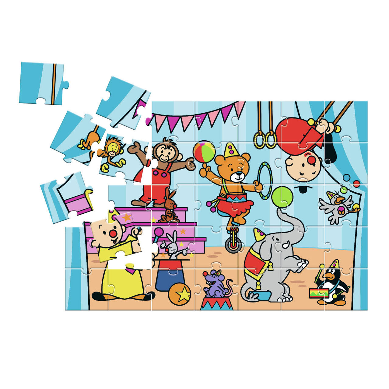 Puzzle du studio 100 au sol