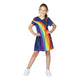 K3 robe robe arc-en-ciel bleu, 9-11 ans