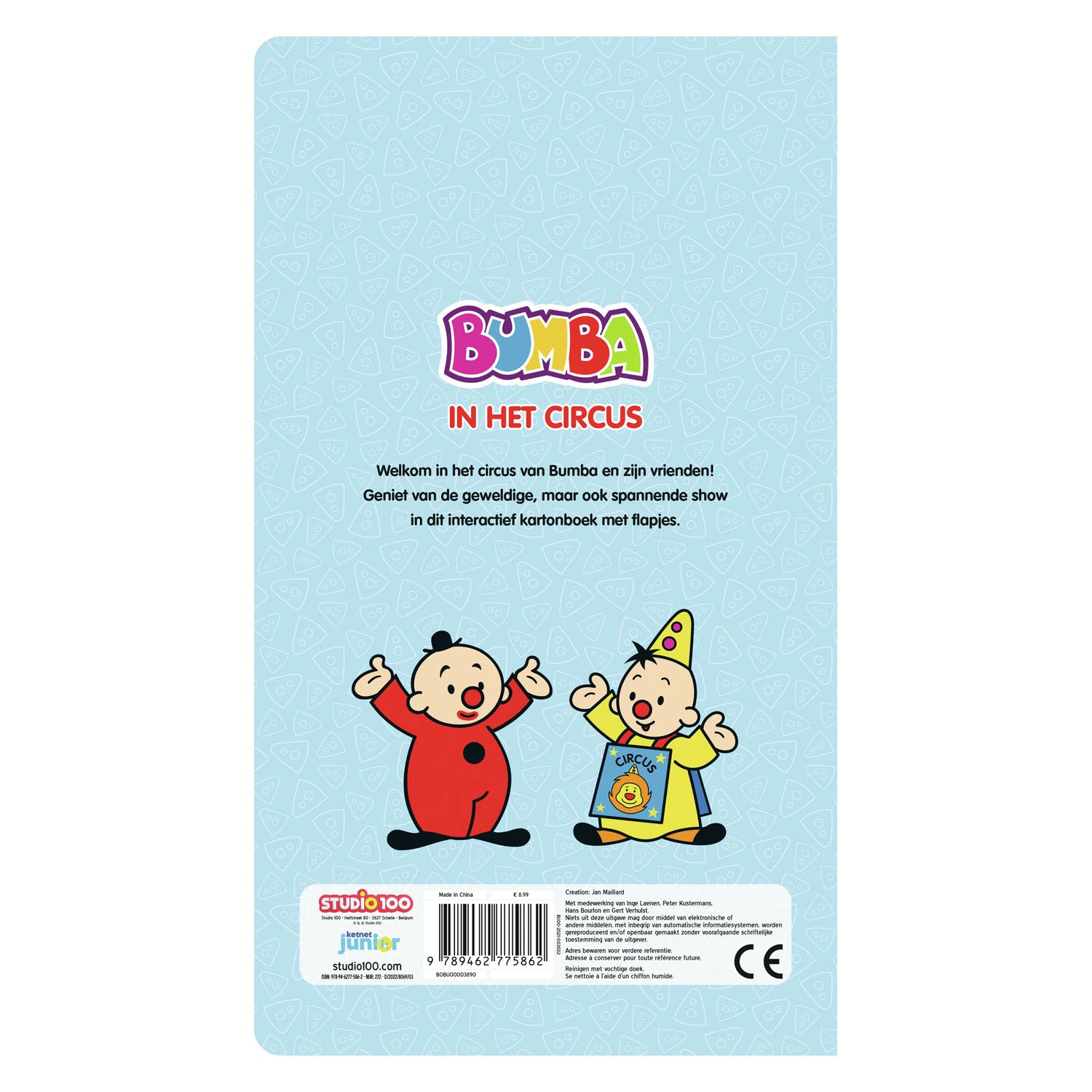 Livre en carton de bumba avec volets - dans le cirque