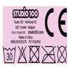 Studio 100 rose en velours côtelé, 35 cm
