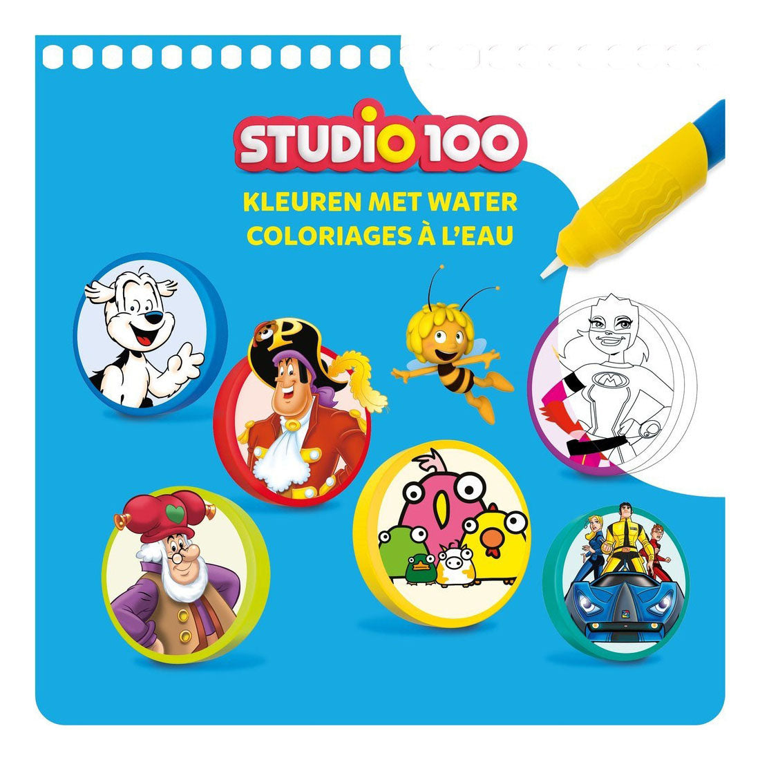 Studio 100 couleurs avec livre de coloriage d'eau
