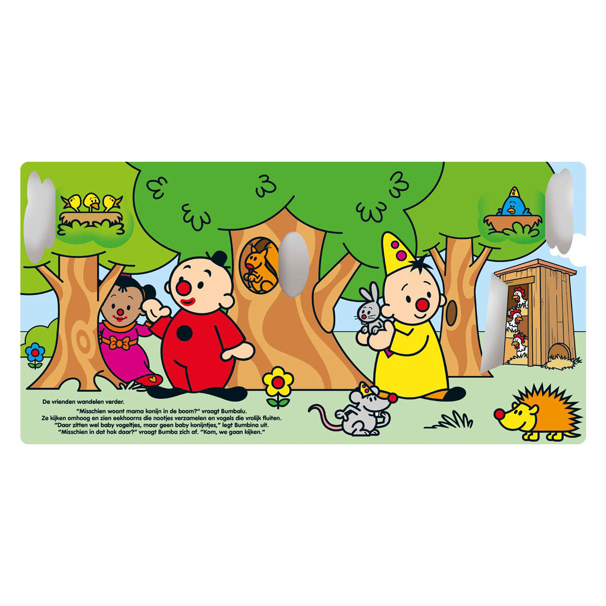 Livre en carton Bumba avec des volets qui vit où?