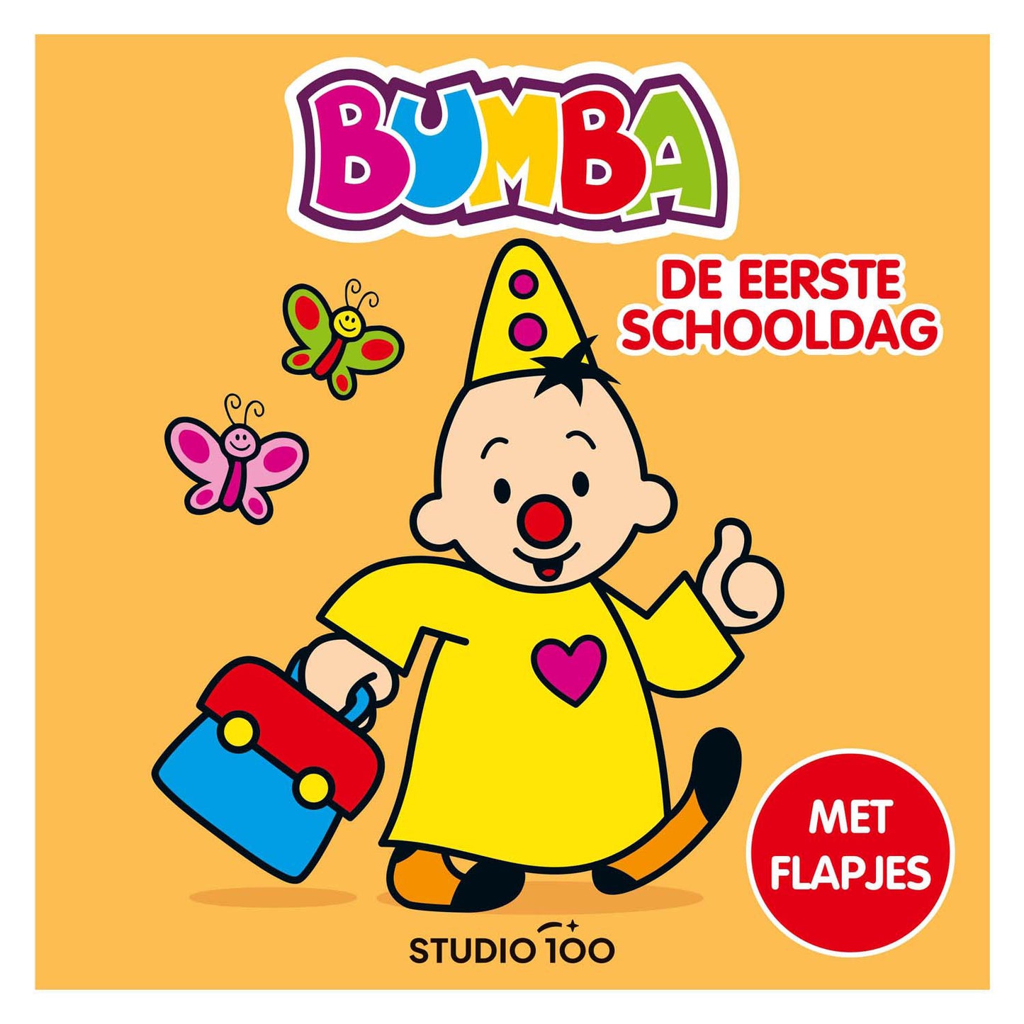Livre cartonné bumba Studio 100 à rabats - le premier jour d'école