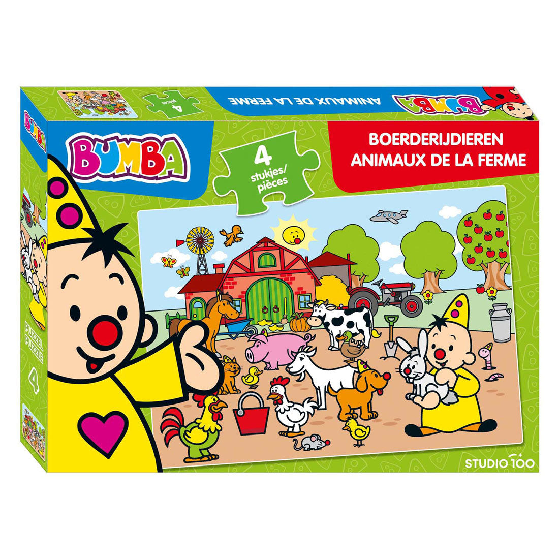 Studio 100 Bumba Puzzle Farm Animals, 4st.