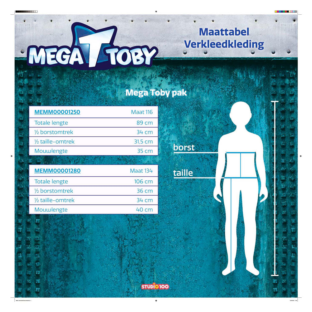 Studio 100 Mega Mindy Dress Up Suit Toby, 3-5 ans