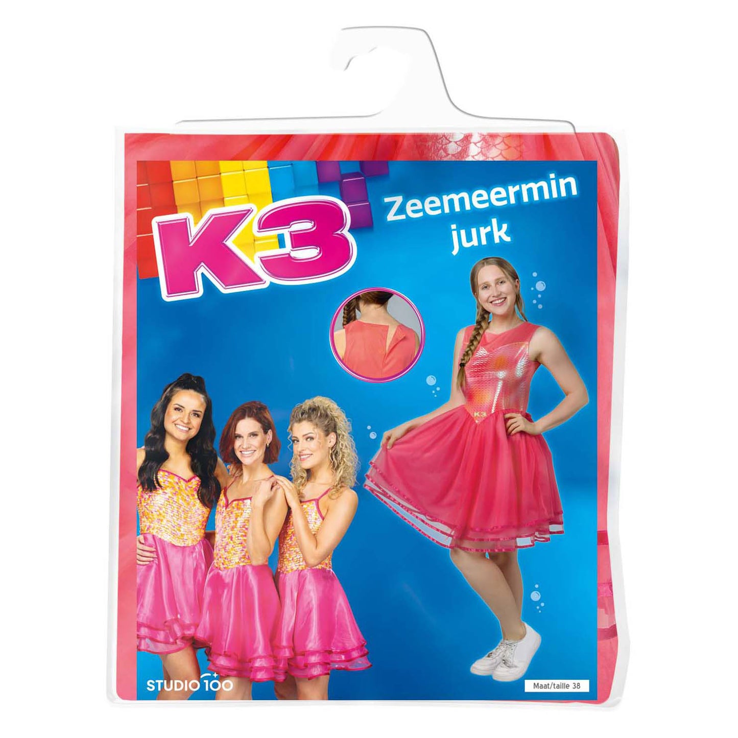 Studio 100 k3 robe robe sirène, taille 38