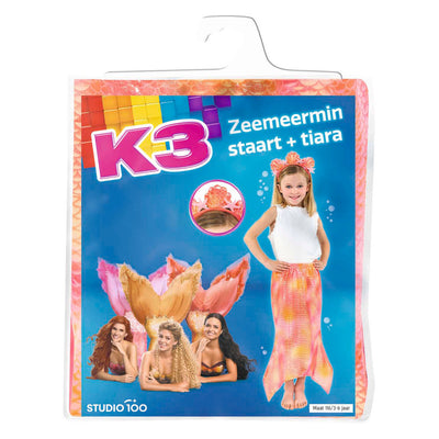 Studio 100 K3 Sirène Tail et Tiara Taille 116, 3-6 ans