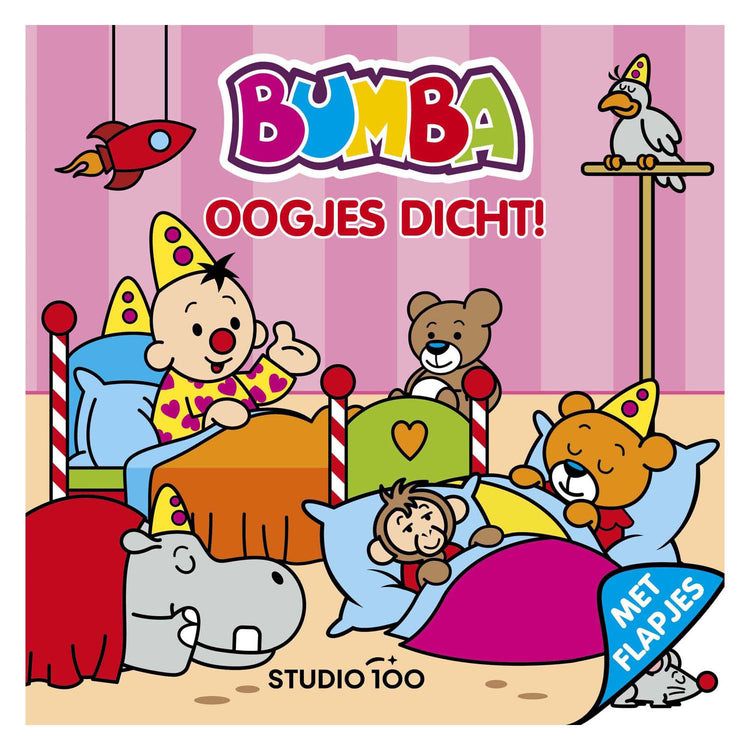 Livre cartonné bumba Studio 100 à rabats - yeux fermés