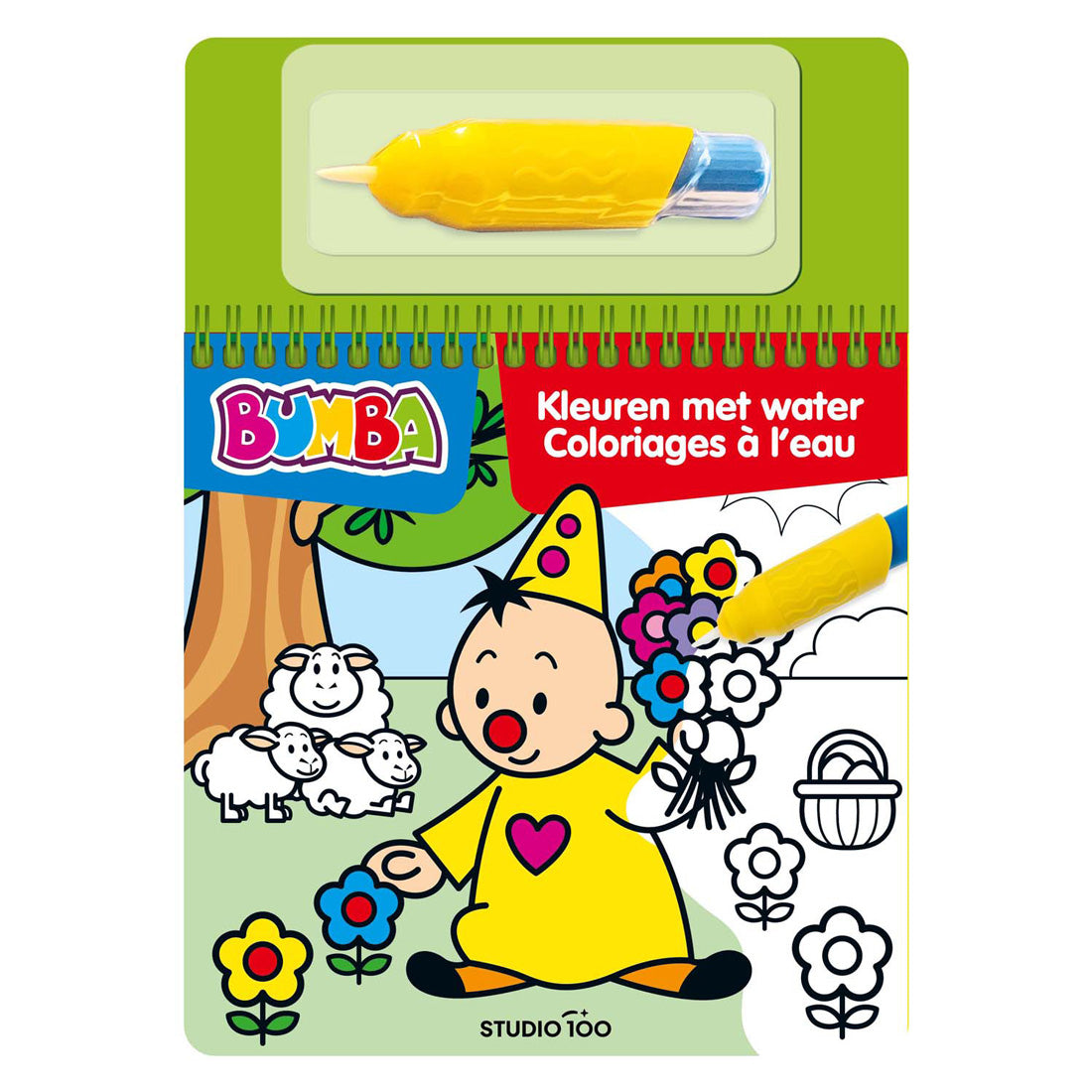 Studio 100 livre de coloriage bumba - coloriage à l'eau - vert