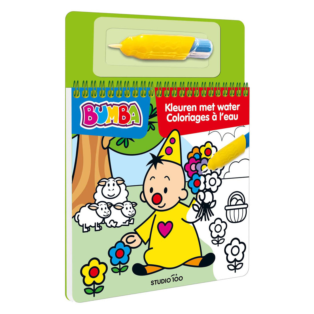 Studio 100 livre de coloriage bumba - coloriage à l'eau - vert