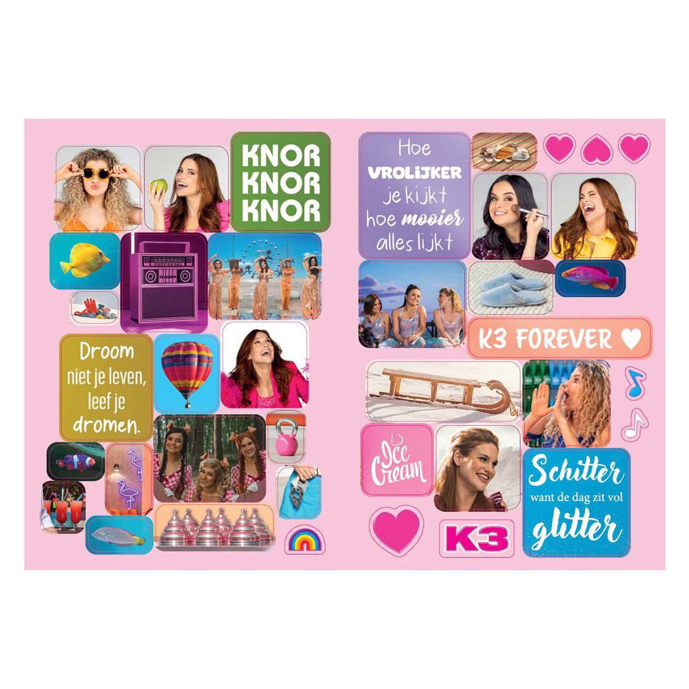 Livre d'autocollants Studio 100 k3 - stickerfun xl