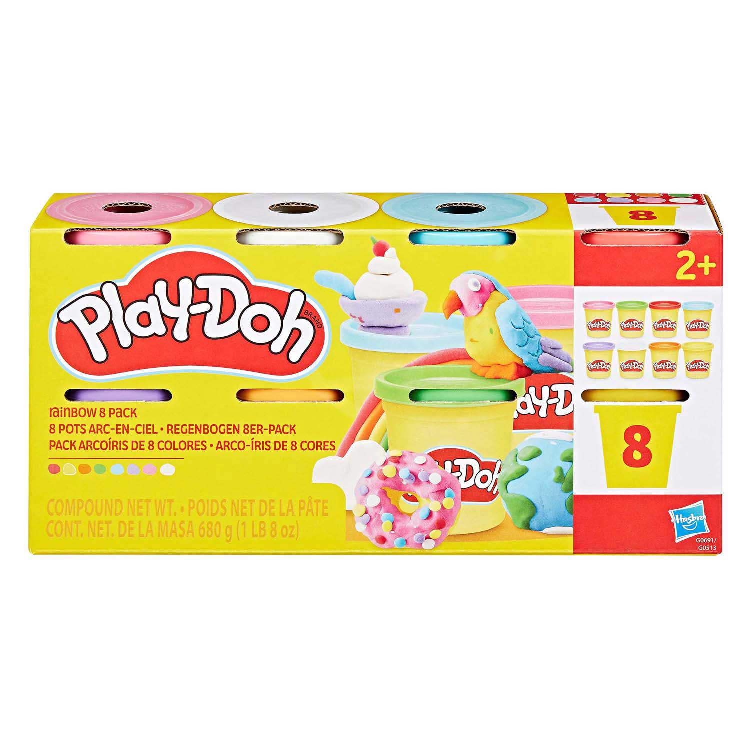 Play-doh arc-en-ciel - 8 pots en argile