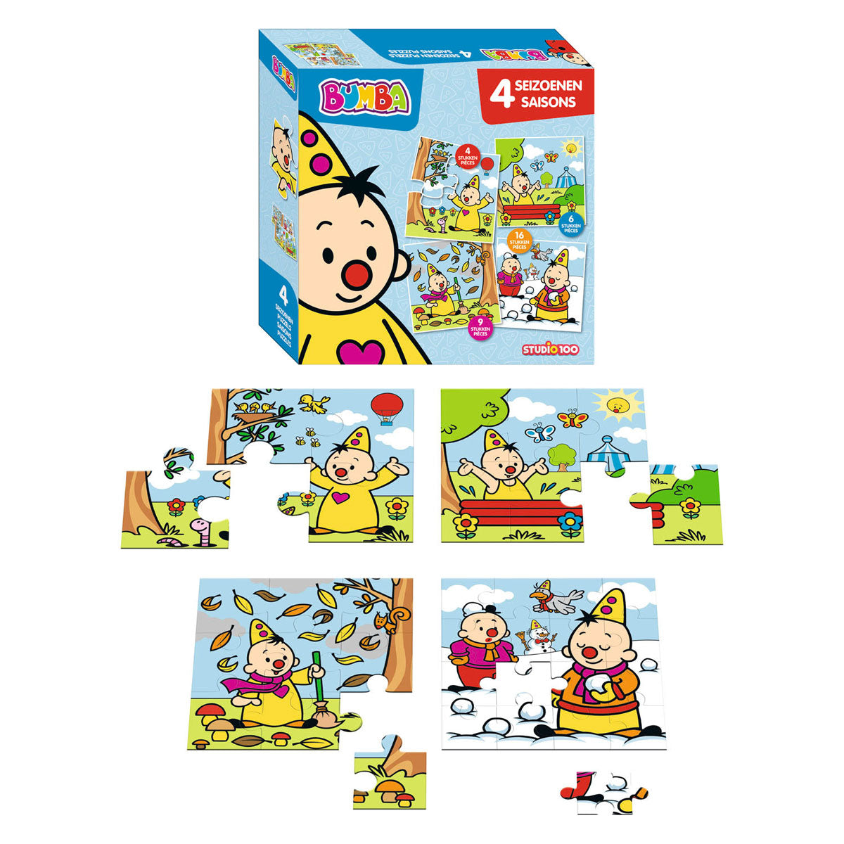 Studio 100 bumba puzzle 4 en 1 - saisons