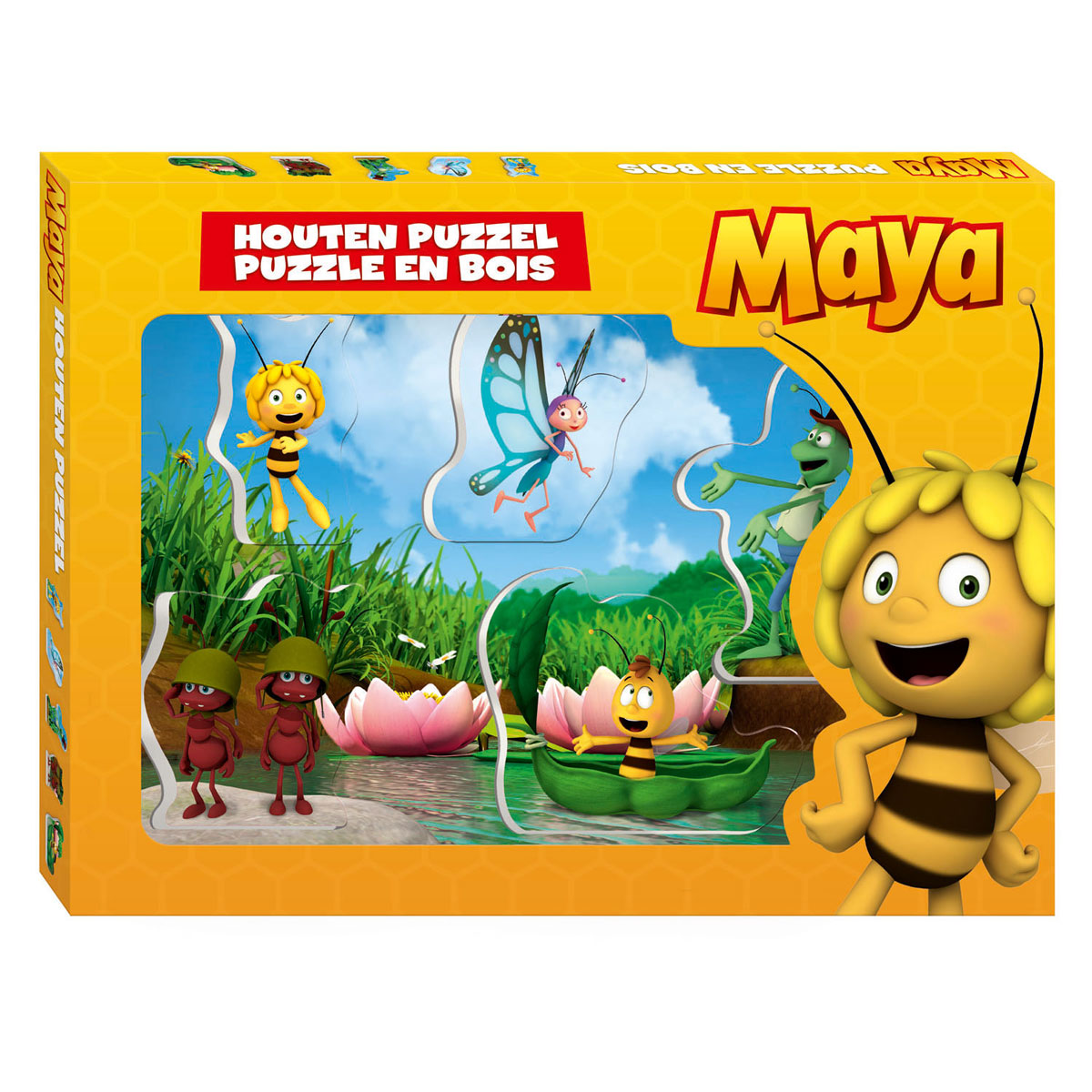 Puzzle en bois Maya Studio 100 pièces épaisses - format A4