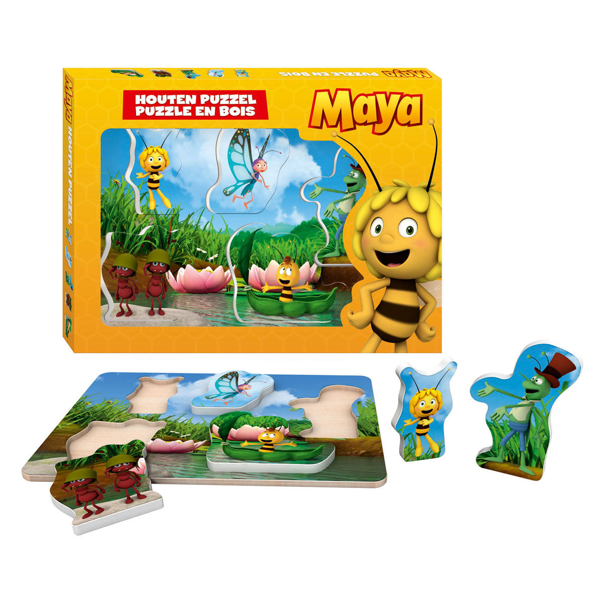 Puzzle en bois Maya Studio 100 pièces épaisses - format A4