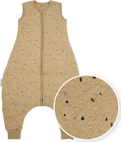 Meyco baby rib mini spot baby winter sleep global jumper - mélange caramel - 80 cm - 2,0 tog
