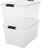 Boîte de rangement Iris topbox - 45l - plastique - transparent - lot de 2