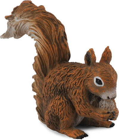 Figurine Collecta - écureuil roux mangeant - (s) - animaux de la forêt - peint à la main - miniature
