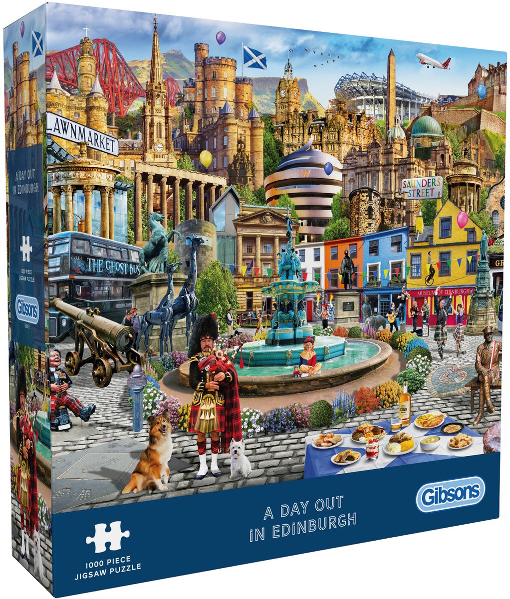 Puzzle Gibsons Édimbourg 1000 pièces - Puzzle de la ville emblématique.
