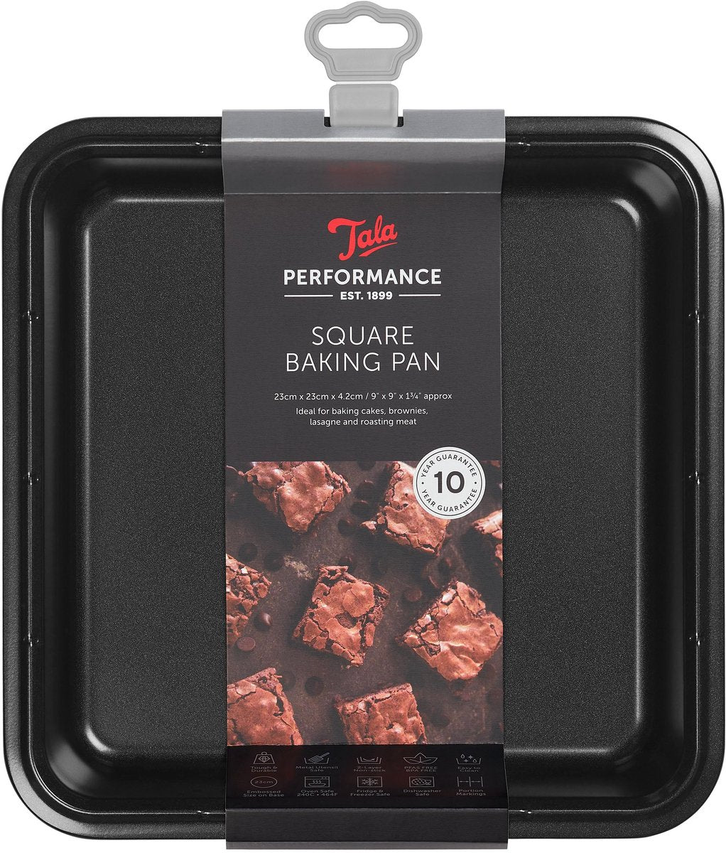 Tala performance - moule carré - 23 cm - revêtement antiadhésif - passe au four - sans PFA