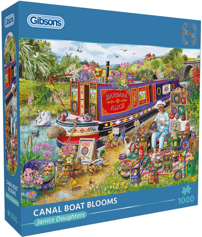 Gibsons - fleurs de bateau fluvial - filles janice - 1000 pièces - 68×49cm - puzzle pour adultes