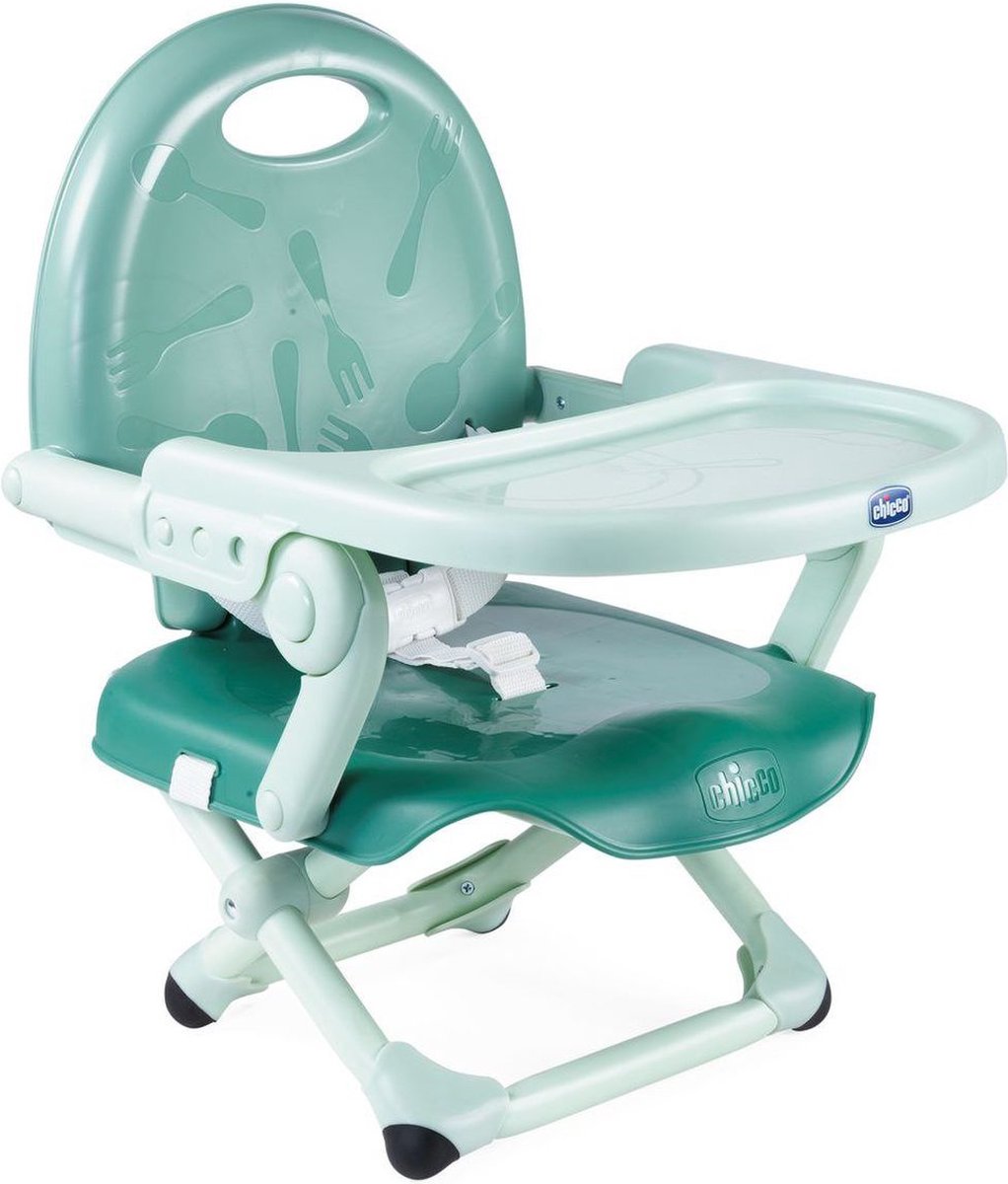 Chicco pocket snack junior - réhausseur pour enfant - chaise de repas bébé - sangles stables - vert