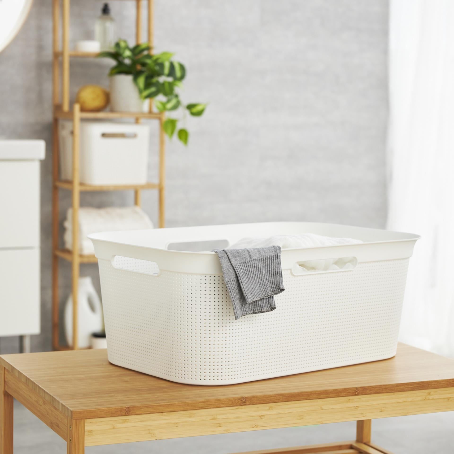 Rotho Flexible Laundry Panier Brisen 41 L blanc