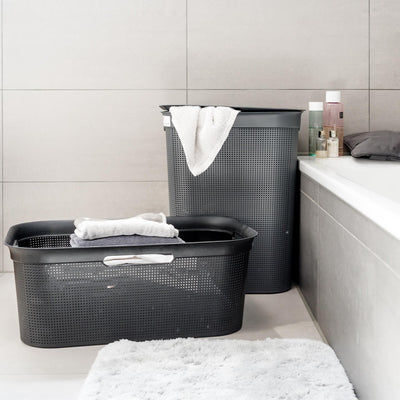 Rotho Flexible Laundry Panier Brisen 41 L Anthracite