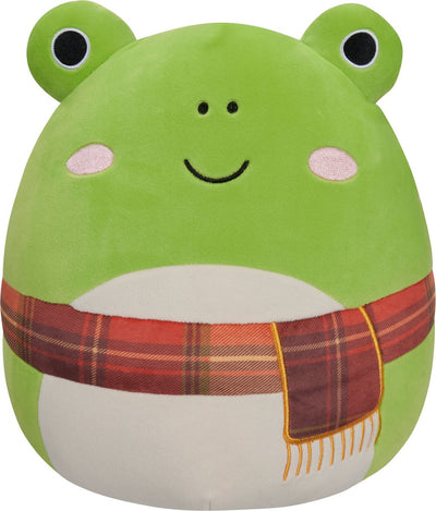 Squishmallows Wendy grenouille verte avec écharpe à carreaux peluche 30 cm