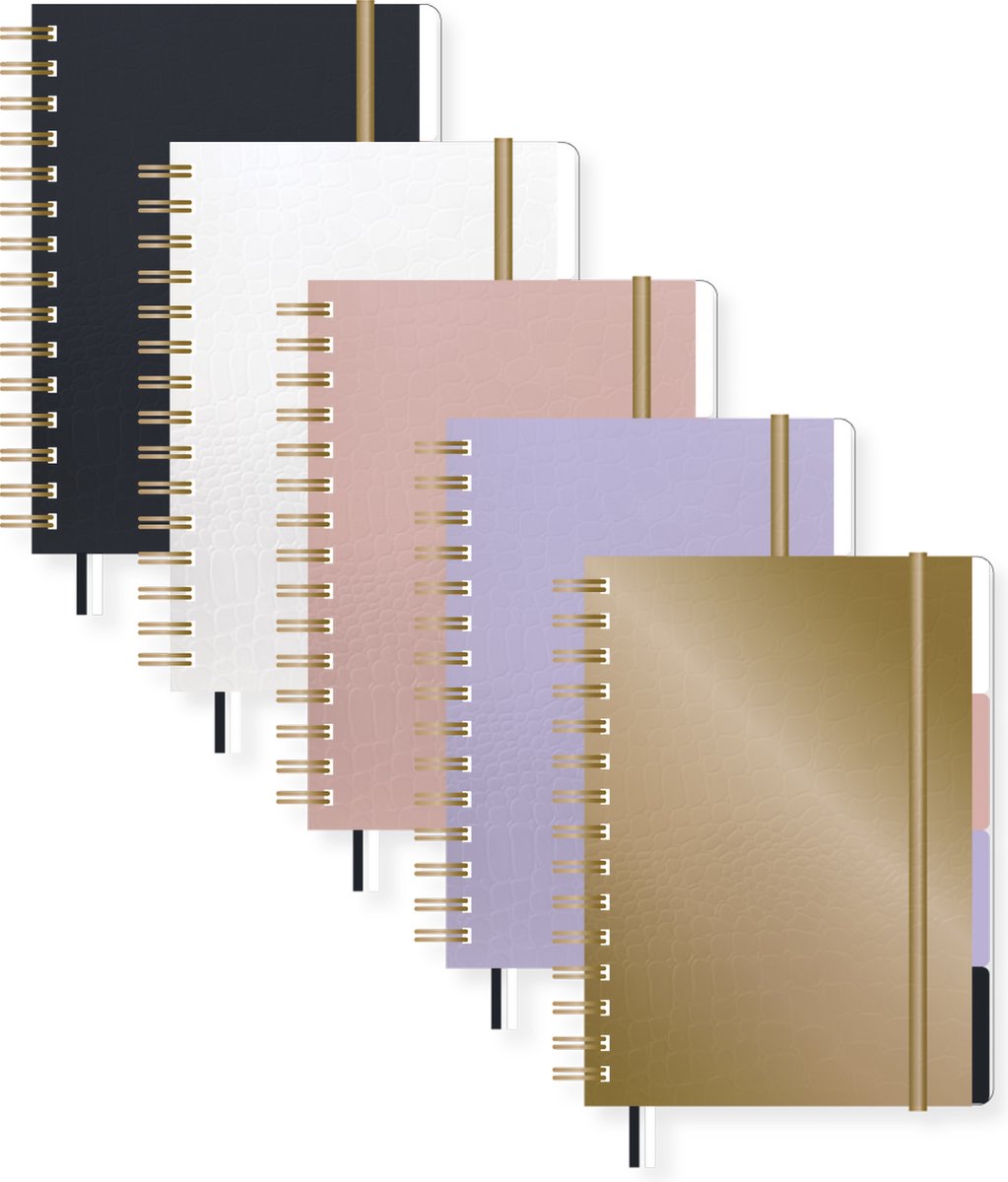 Carnet Kangaro 4 en 1 - pur croco - a5 - line - 5 couleurs - k-pm610011skz