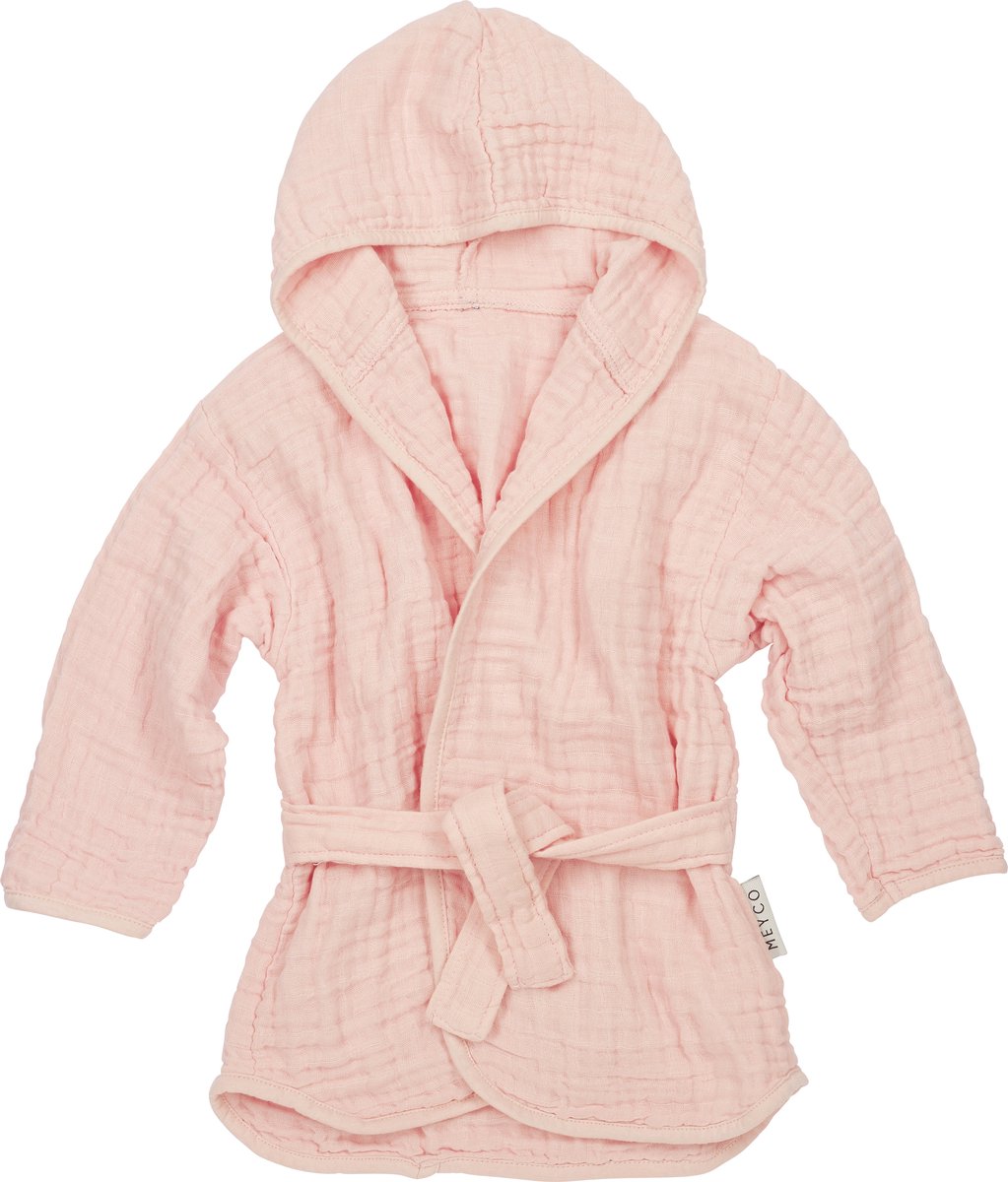 Peignoir Meyco baby uni - hydrophile prélavé - rose tendre - 98 104