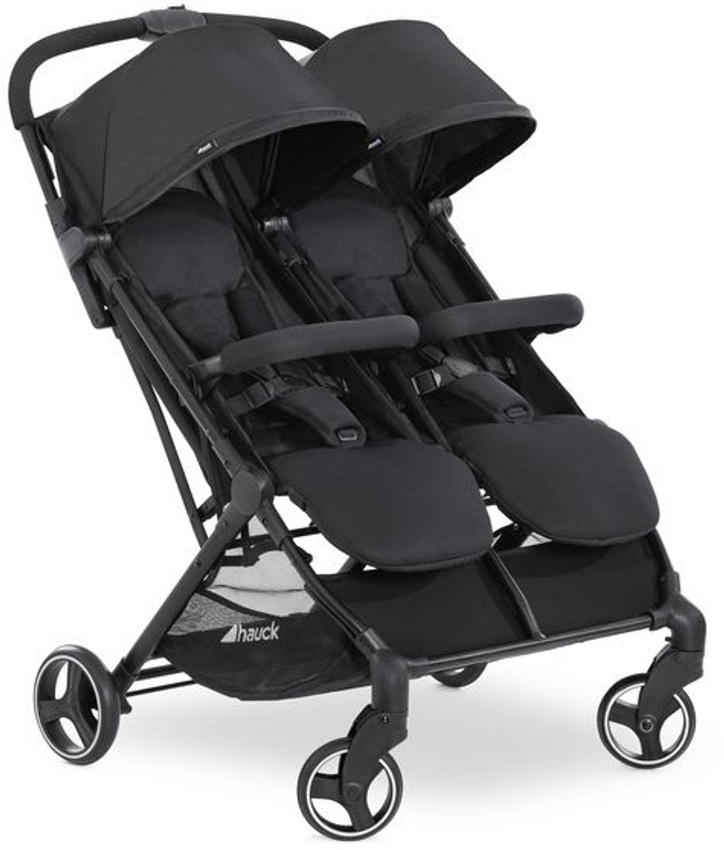 Hauck swift x duo - buggy twin et duo - pliable compact - noir