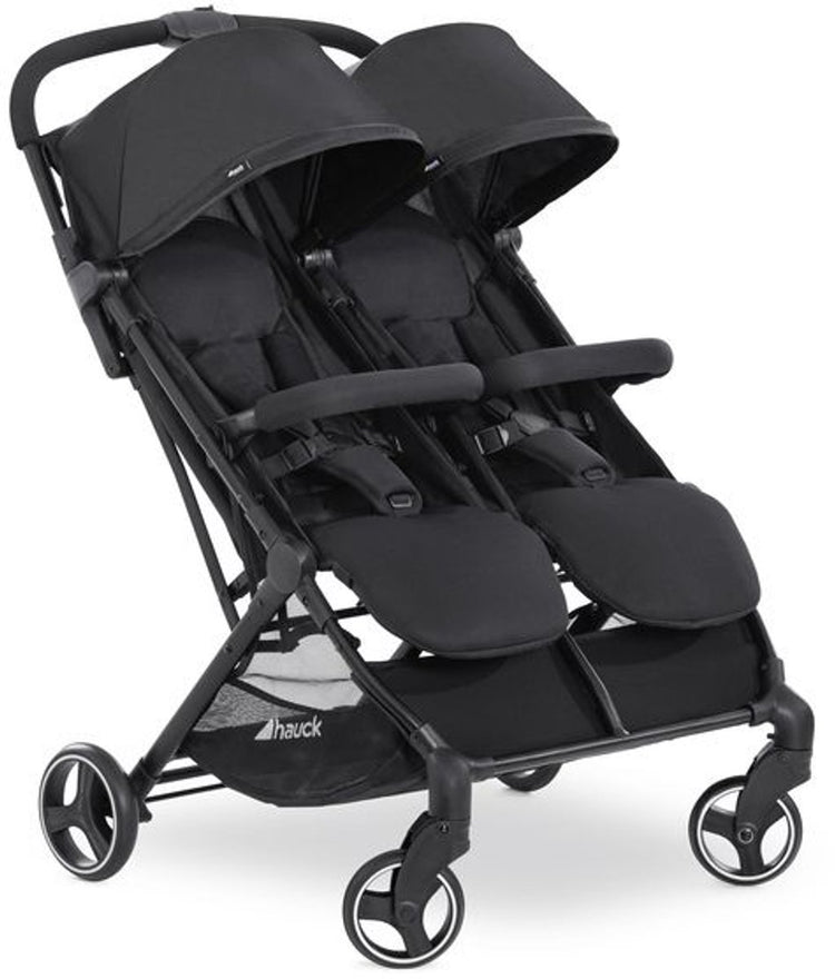 Hauck swift x duo - buggy twin et duo - pliable compact - noir