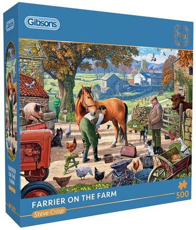 Gibsons - maréchal-ferrant à la ferme (par Steve Crisp) - 500 pièces 48×34cm (l×h) - puzzle pour adultes