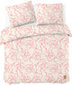 Dindi home housse de couette fête rose - 240x220 - 100% coton - écru rose