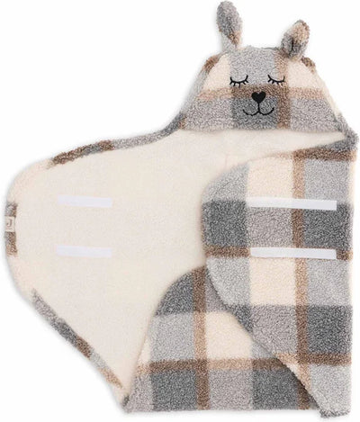 Jollein couverture d'écharpe bébé - lapin - boucle à carreaux - 100x105cm