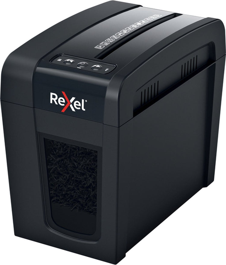 Destructeur de papier sécurisé Rexel x6-sl - déchiquetage p4 - jusqu'à 6 feuilles - 10l - noir