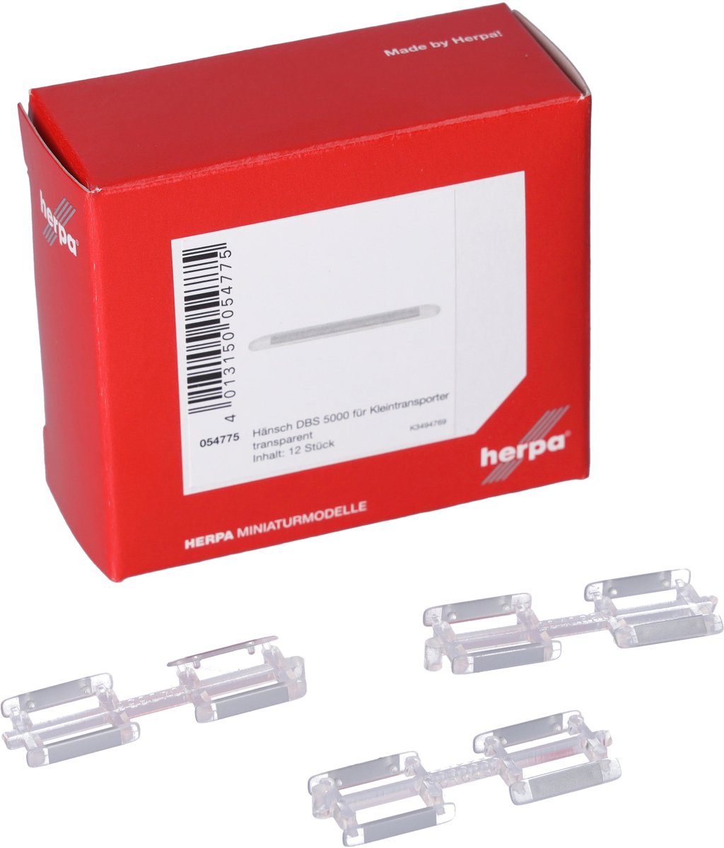 Herpa hänsch dbs 5000 transporteur à poutre pivotante, transparent (12 pcs.)