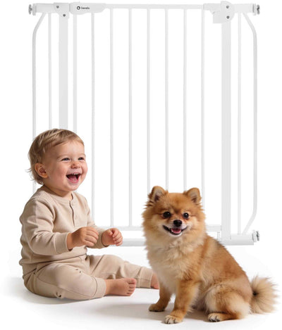 Barrière d'escalier de sécurité Lionelo - 75 à 105 cm pour escalier et porte - seuil bas - fermeture automatique - ouverture des deux côtés - barrière pour chien - barrière d'escalier - barrière de sécurité - barrière enfant