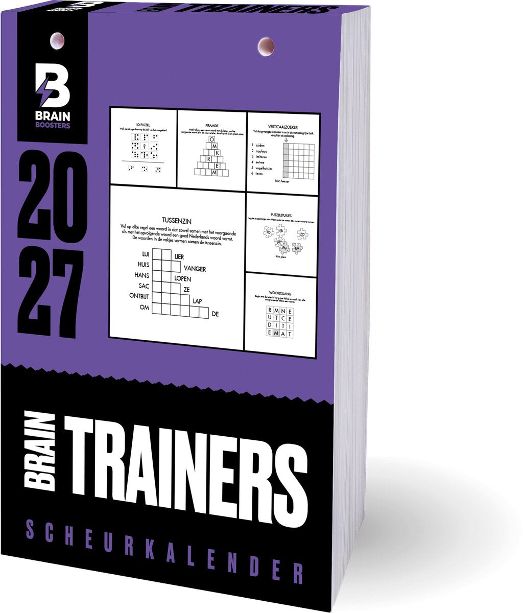 Calendrier détachable des entraîneurs de cerveau Brainbooster - 2027