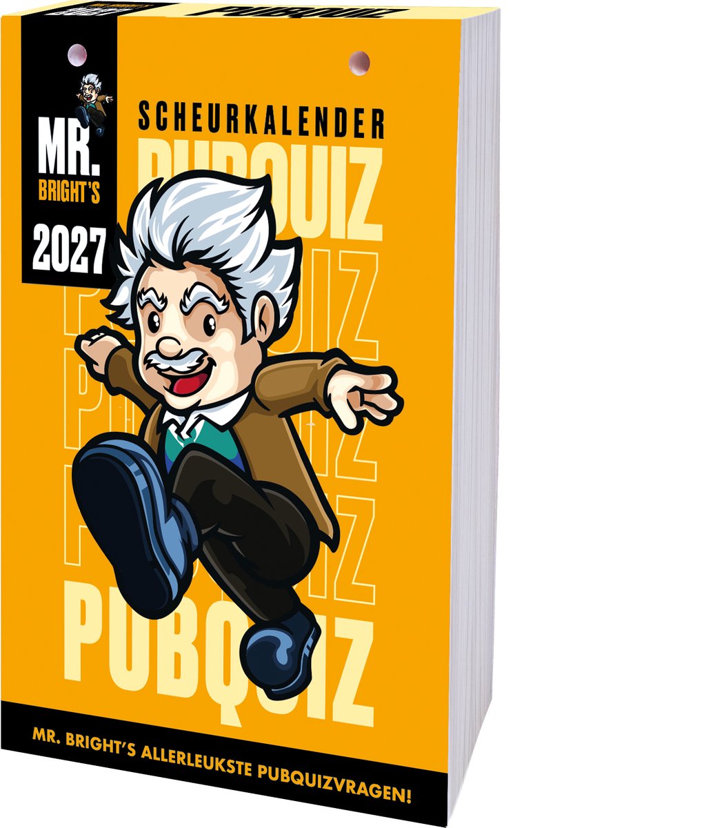 Calendrier détachable du quiz pub de M. Bright - 2027