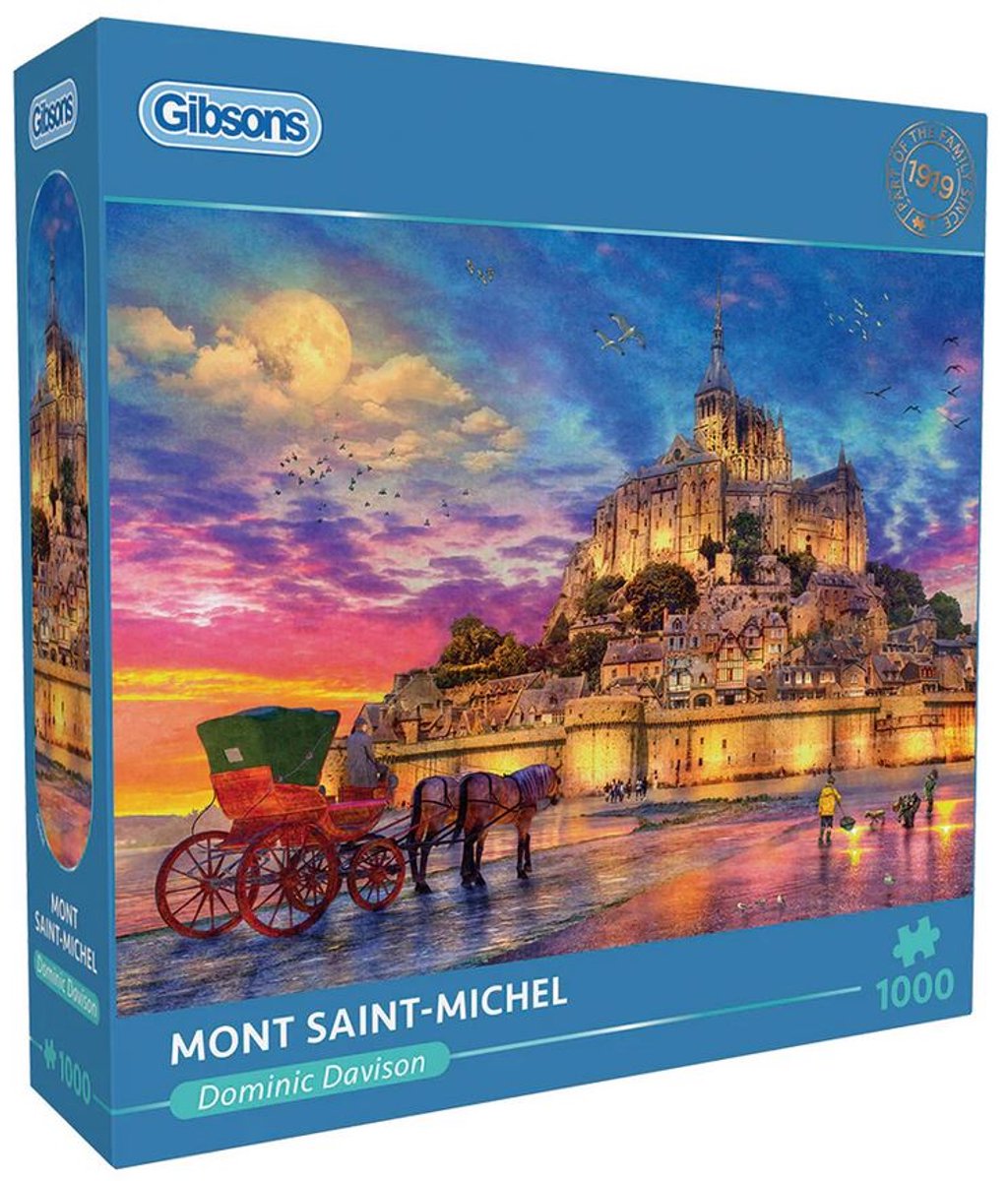 Gibsons - mont saint-michel (par dominic davison) - 1000 pièces 68×49cm (l×h) - puzzle pour adultes